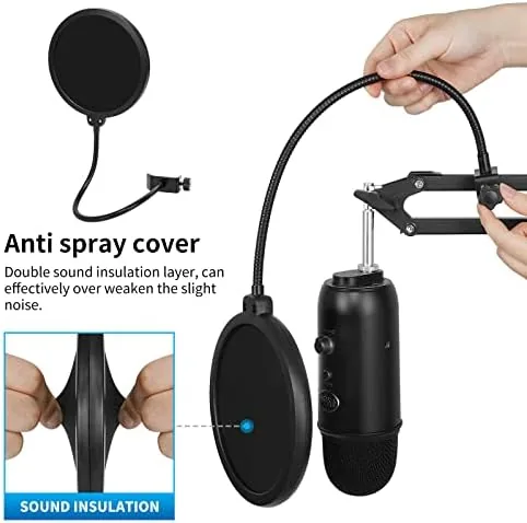 Testing the Heavy Duty Adjustable Boom Arm Microphone Stand | Includes pop over two weeks
