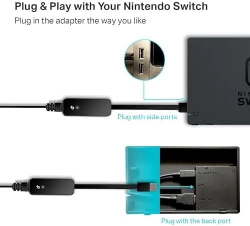TP-Link UE306 connected to a Nintendo Switch dock