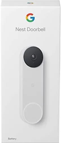 Google Home app showing a visitor alert and zoomed live view from the doorbell