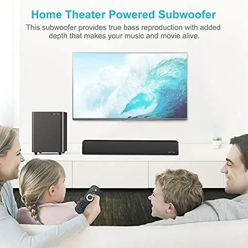 Another view of the BESTISAN Powered Subwoofer, Deep Bass Sub, Down Firing Subs, Easy