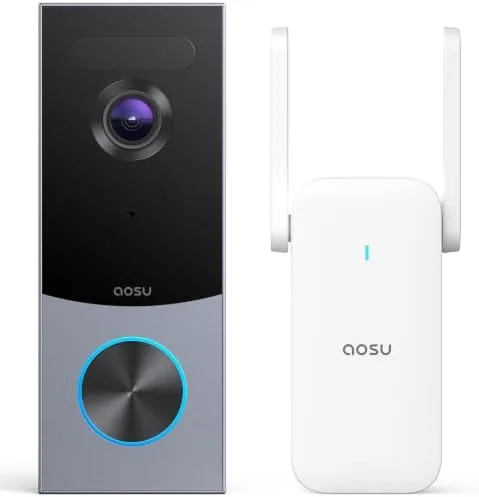 Overview of the aosu 5MP Ultra HD Wireless & Wired Video Doorbell Camera