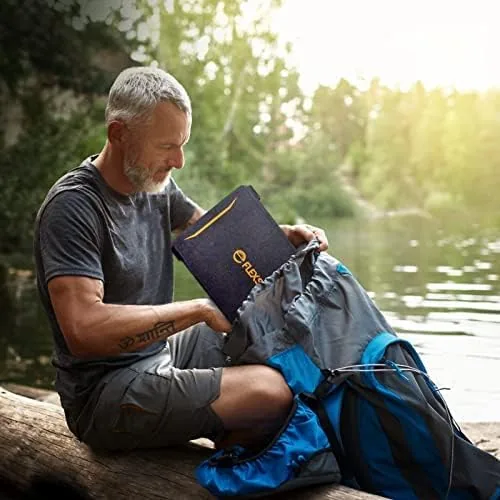Another view of the FlexSolar 40W Foldable Solar Panel Charger, USB-C USB-A & DC