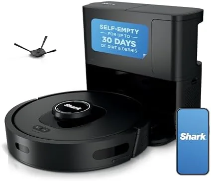 Shark AV2501S AI Ultra robot vacuum with the self empty base dock