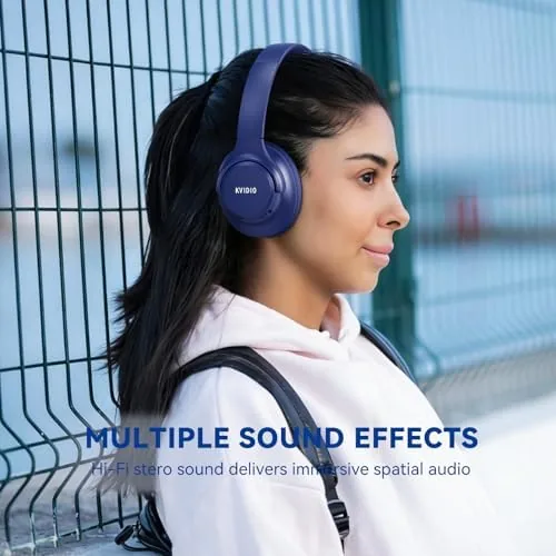 The KVIDIO Bluetooth Headphones Wireless Over Ear Headsets 65H Playtime | compared in context