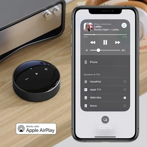 The WiiM Mini AirPlay 2 Wireless Audio Streamer, Multiroom Stereo, Preamplifier in real use