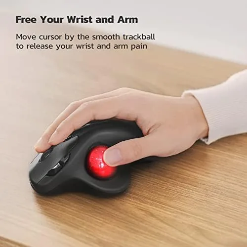 Close look at the Nulea M501 Wireless Trackball Mouse Ergonomic Thumb Control,4 DPI Levels build quality