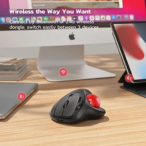 The Nulea M501 Wireless Trackball Mouse Ergonomic Thumb Control,4 DPI Levels in real use