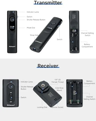 The PROfezzion 164ft Remote Shutter Release Wireless for Select Canon Cameras compared in context