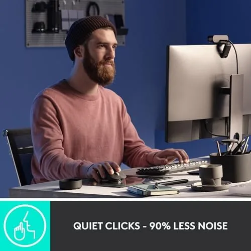 MX Master 3S tracking on a glass desk surface