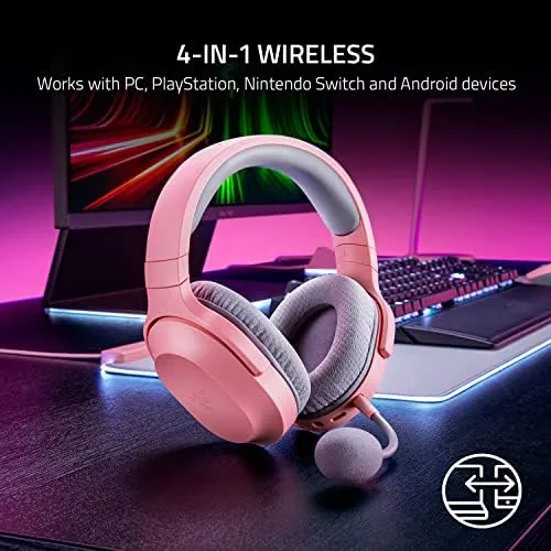 The Razer Barracuda X connected to a PlayStation 5 controller during a session