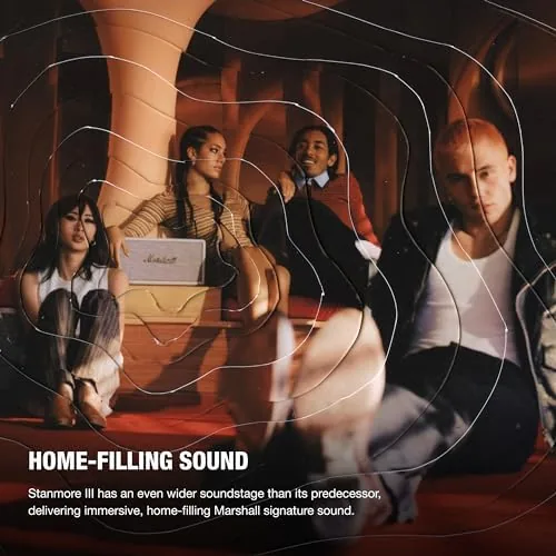 Close look at the Marshall Stanmore III Bluetooth Home Speaker - Loud Stereo Sound build quality