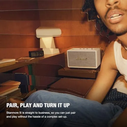 The Marshall Stanmore III Bluetooth Home Speaker - Loud Stereo Sound in real use