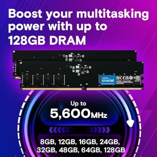 CPU-Z memory tab showing the Crucial stick running at 4800MHz