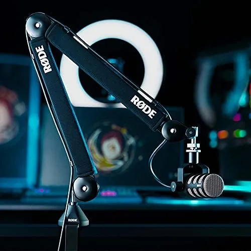 Close up of the acoustic suspension joint and microphone mount on the PSA1+