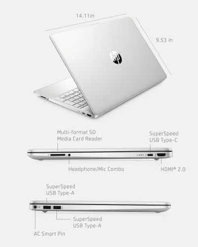 Comparison of three HP 15 laptop models side by side