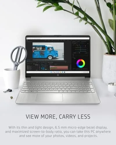 The HP 15 webcam image quality during a video call
