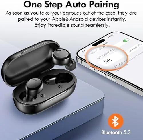 Close look at the Lanteso Wireless Earbuds, Bluetooth Ear Buds with Mics Clear Call build quality