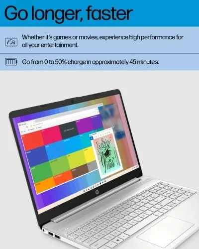 Three HP 15.6 laptop models arranged for comparison