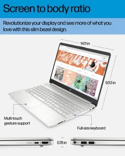 A remote worker using the HP 15.6 laptop in a home office