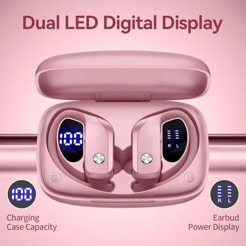 The LED display on the bmani charging case showing battery level