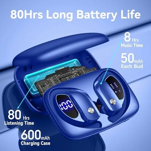 Close look at the bmani Ear Buds Wireless Earbuds Bluetooth Headphones with 80H Playtime build quality