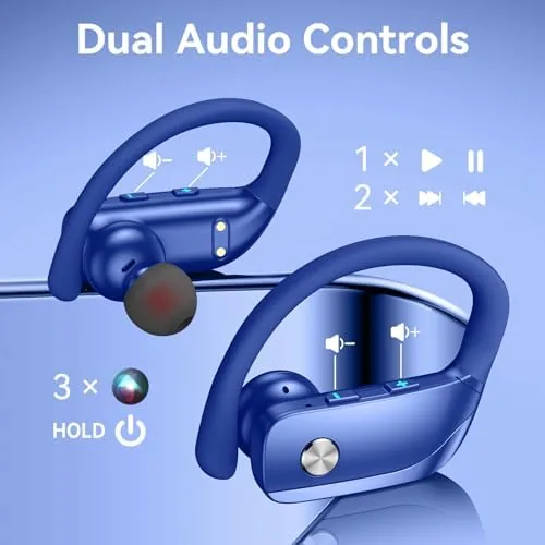 The bmani Ear Buds Wireless Earbuds Bluetooth Headphones with 80H Playtime in real use