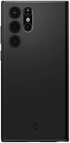Close look at the Spigen Thin Fit for Samsung Galaxy S22 Ultra - Black build quality