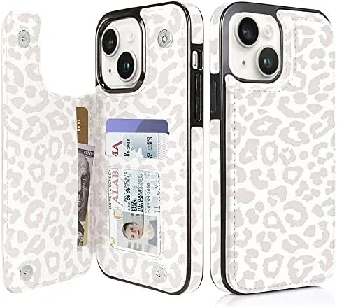 uCOLOR for iPhone 13/14 Wallet Case with Card Holder Beige Leopard | PU Leather Review: Tested and Rated