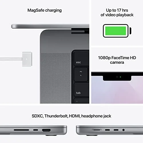 MacBook Pro 14 compared with a MacBook Air and a 16 inch Pro