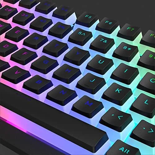 The Womier Pudding Keycaps, PBT Shine Through Keycaps Black 164 Keys compared in context
