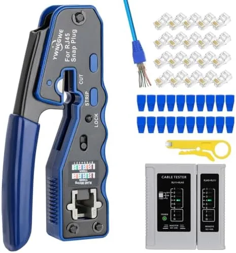 RJ45 Crimp Tool Kit Pass Thru Ethernet Crimper for Cat5e Cat6 Cat6a 8P8C Modular Review: Tested and Rated