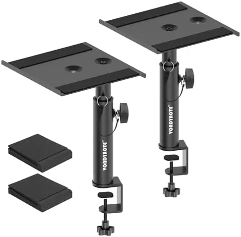 Vondynote Studio Monitor Stands Clamp Speaker Stands with Isolation Pads Review: Tested and Rated