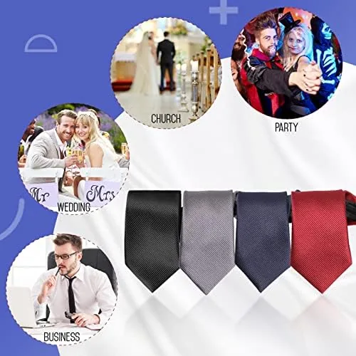 Testing the Xinnun 4 Pieces Zipper Ties for Men Adjustable Men's Neckties over two weeks