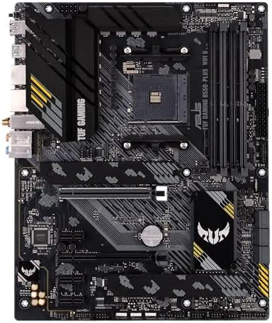 The ASUS TUF board beside the MSI and Gigabyte rivals for comparison