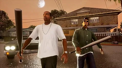 Open world driving through San Andreas with the updated sky and lighting