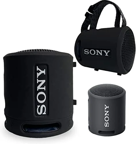 The speaker with the cover sitting in a bag alongside other daily items