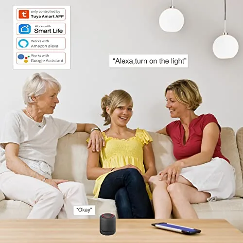 Detail shot of the Tuya WiFi Smart Plug Works with Alexa Google Assistant IFTTT features