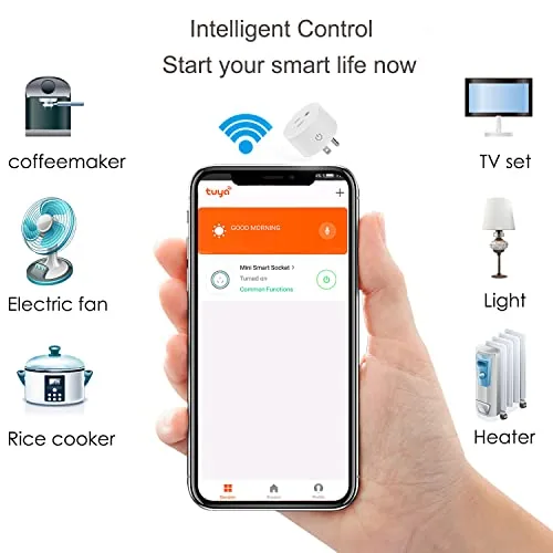 Another view of the Tuya WiFi Smart Plug Works with Alexa Google Assistant IFTTT