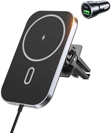 Overview of the for MagSafe Car Mount Charger with Adapter, 360° Rotation Magnetic