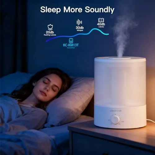 Testing the MegaWise Healthy Top-Refill Cool Mist Humidifiers for Bedroom, 24dB Ultrasonic over two weeks