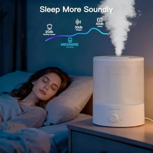 The MEGAWISE 3.5L Cool Mist Humidifier ,  Ultra-Quiet Ultrasonic Vaporizer with compared in context