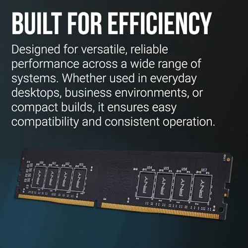 The two PNY modules in the modern build running a memory stress test
