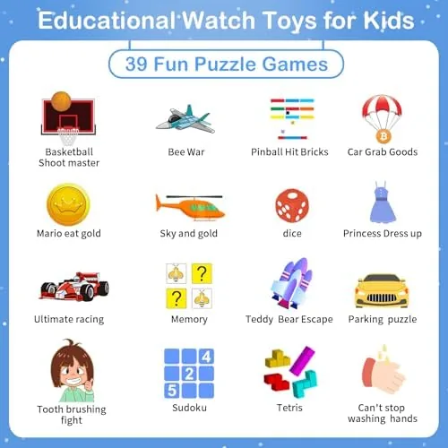 The Smart Watch for Kids with 39 Games Alarm Clock, Touchscreen in real use