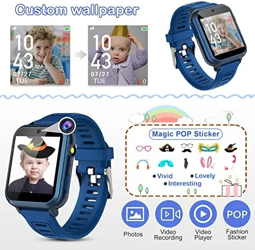 Another view of the Smart Watch for Kids with 39 Games Alarm Clock, Touchscreen