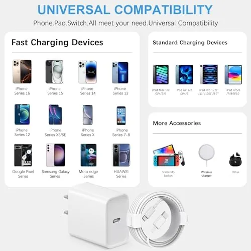 An iPhone showing the fast charging percentage on the charger