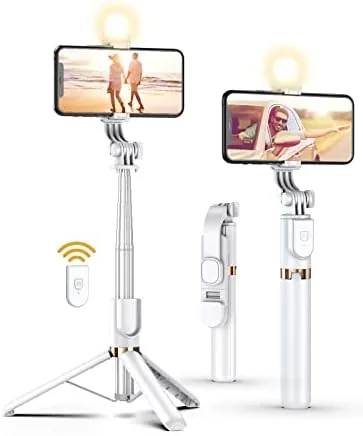 Selfie Stick Tripod with Wireless Remote, 46'' Cellphone Selfie Stick Tripod with LED Fill Review: Tested and Rated