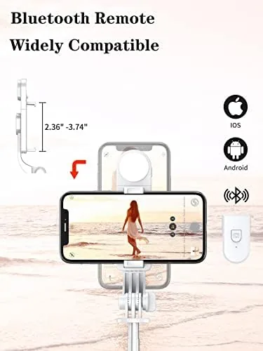 The Selfie Stick Tripod with Wireless Remote, 46'' Cellphone Selfie Stick in real use