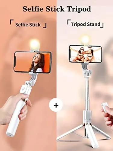 The Selfie Stick Tripod with Wireless Remote, 46'' Cellphone Selfie Stick compared in context