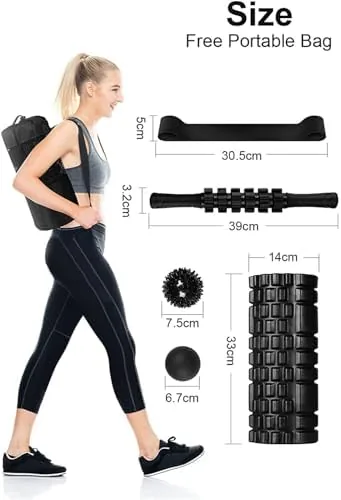 Close look at the 6 in1 Foam Roller Set, Trigger Point Foam Roller, Yoga build quality