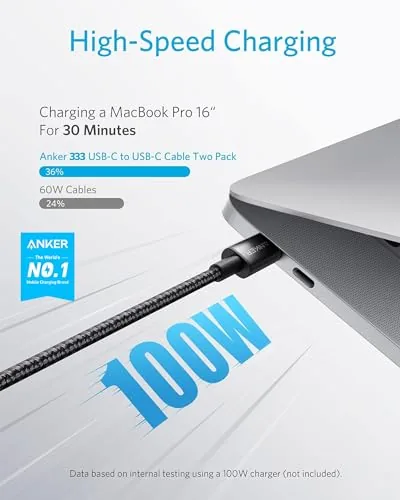 Close up of the machined USB-C connector and the thick strain relief